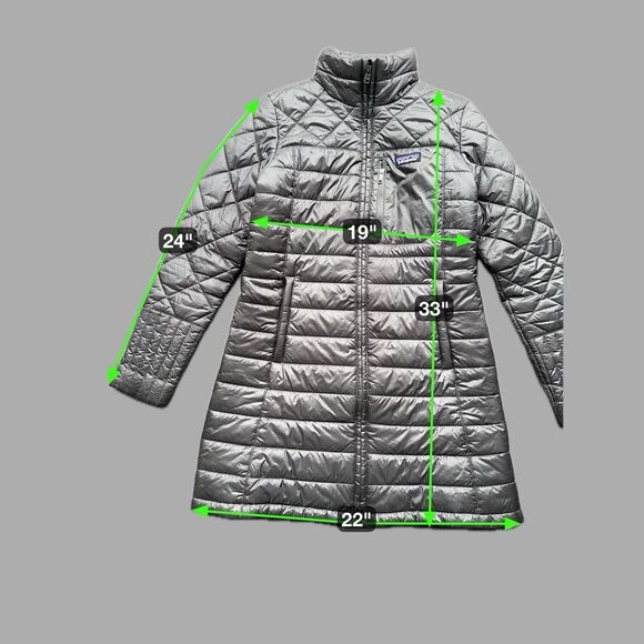 Patagonia Parka Jacket Womens Small Gray Full Zip Quilted Puffer Coat STY27695 - Picture 8 of 16